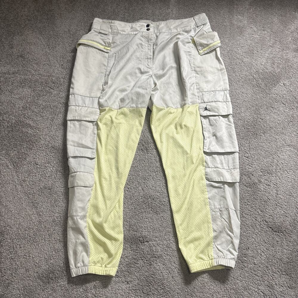 NIke Jordan Heatwave Women's Utility Cargo Pants Tan Lime Size XXL